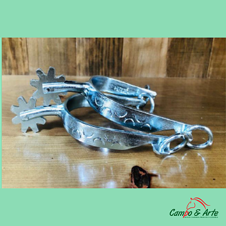 Espora Ferro Zincada -Roseta quarto de milha