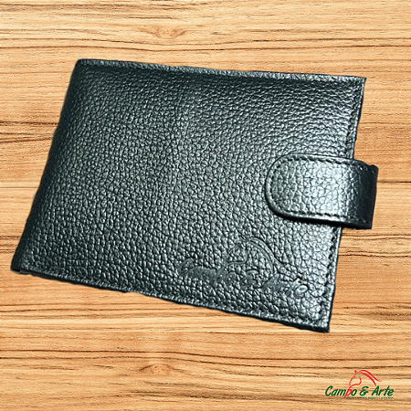 Carteira de couro masculina