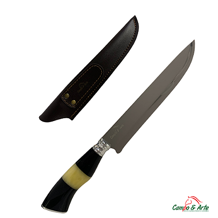 Faca 8" Inox Cb Chifre/Detalhe Osso