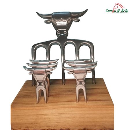 GARFO POLIDO BEEF BULL 5 DENTES C/6 GARFINHOS