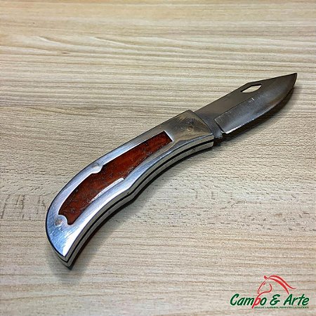 Canivete Aço Inox c/ Presilha Detalhe Cabo - Bianchi