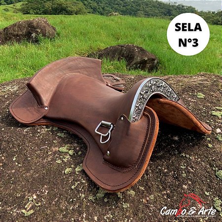 Sela Chapeada Freio de Ouro Anatômica n°3 - Cor Graxo