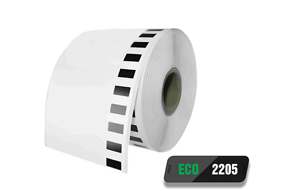 20 Rolos Dk 2205 ECO Etiqueta Adesiva Compativel Brother QL 62mm x 30m Dk2205