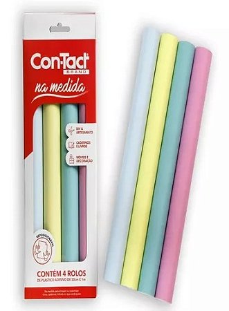 Kit Adesivos Contact Na Medida Brand 4 Cores Tons Pastéis