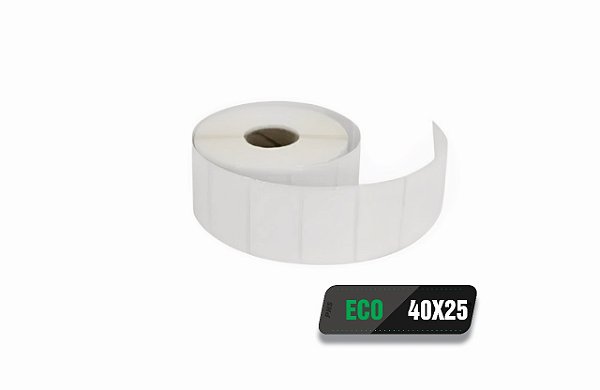 10 rolos Etiqueta Térmica Adesiva 40x25 Eco 1.000 etiquetas por rolo - Zebra, Argox, Elgin, Tomate, Zetex, Datamax...
