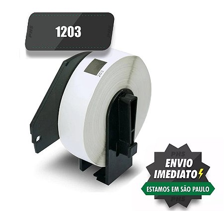 10 rolos C/ 1 Suporte de Etiqueta Adesiva Dk-1203 compativel P/ Ql-800 Ql810 17x87mm