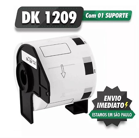 10 rolos de Etiqueta Adesiva Dk 1209 ECO com 1 Suporte 62x29 Compatível Brother QL