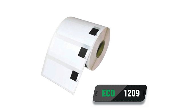 10 rolos de Etiqueta Adesiva Dk 1209 ECO 62x29 Compatível Brother QL