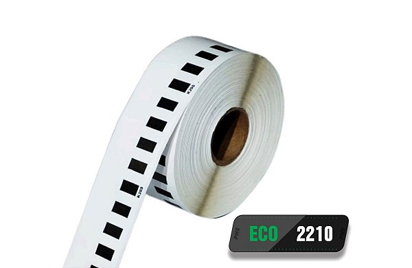 10 Rolos Dk 2210 ECO Etiqueta Adesiva Compativel Brother QL 29mm x 30m Dk2210