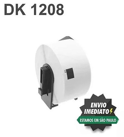 20 rolos de Etiqueta Dk 1208 ECO com 1 Suporte 38mm X 90mm Compatível Brother QL