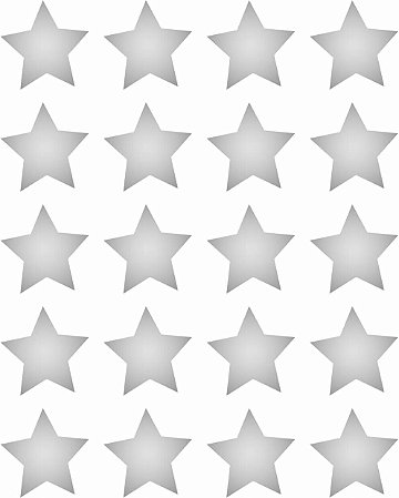 Etiqueta Adesiva Estrela Prata (18,8mm) 100 unidades