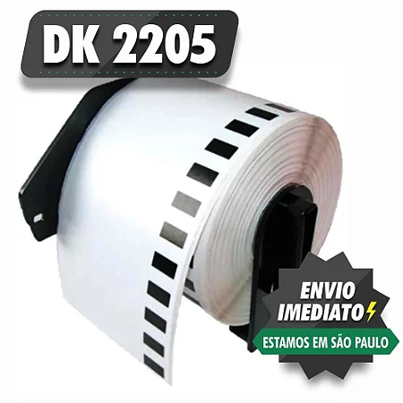 20 rolos de Etiqueta Adesiva Dk 2205 ECO com 1 Suporte Compatível Brother dk2205