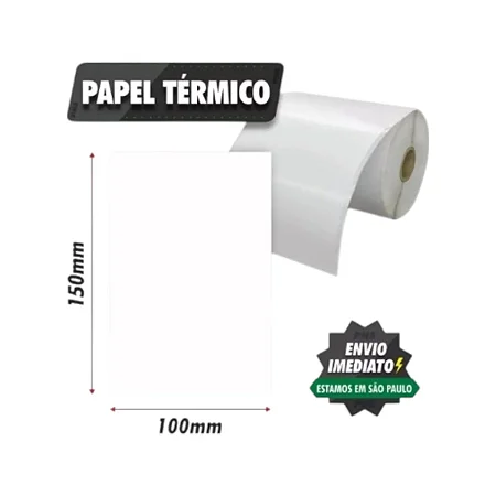 400 rolos de Etiqueta Adesiva Papel Térmico Economy 100x150 (mm) com Serrilha 130 etiquetas por rolo - Zebra, Argox, Elgin, Tomate, Zetex, Datamax...