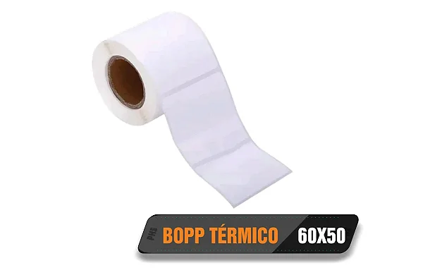 30 rolos Etiqueta Adesiva Bopp Térmica Premium 60x50 (mm) 1000 etiquetas por rolo