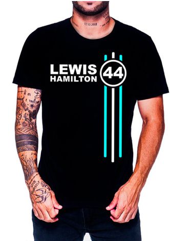 Camisa Esporte Formula Um Lewis Hamilton Número 44 preta