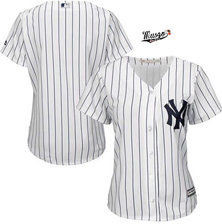 Camisa Esportiva Baseball MLB Feminina New York Yankees Listrada sem Nome