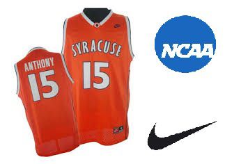 Camiseta Nike Regata Esporte Basquete Universitário NCAA Syracuse Carmelo Anthony Número 15 Laranja