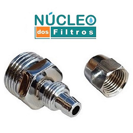 Bico Para Mangueira de 1/4 Rosca Externa 1/2 Rosca interna 1/4