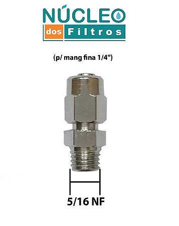 Bico Mangueira 1/4 Adaptador Bucha 5/16