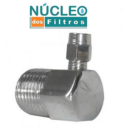 Niple 90° Adaptador 1/2 Mangueira 1/4