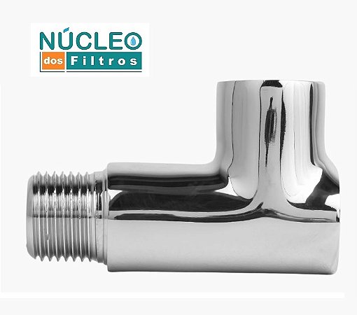 Conexão Adaptador Junção União T Metal Cromado Rosca 1/2