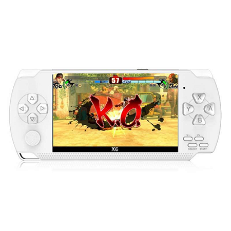 Video Game portátil x6 jogos Nintendo Sega Gba Nes Mp3 Branco