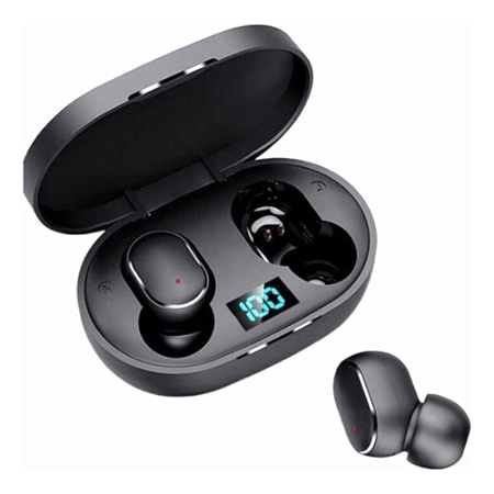 Fone De Ouvido Sem Fio TWS Bluetooth 5.0 Preto com visor airdots