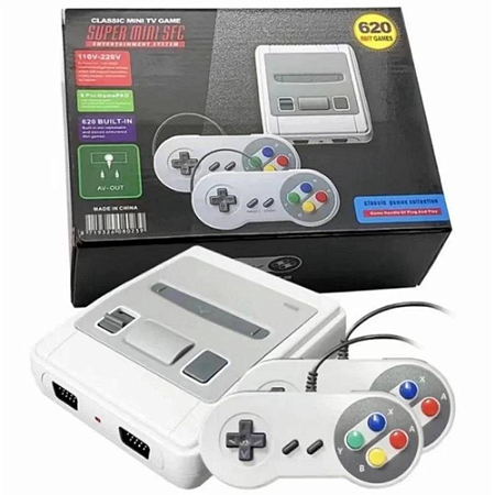 Vídeo Game Retro Super Mini Nes 620 Jogos 8 Bits 2 Controles