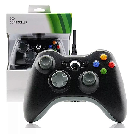 Controle Joystick Usb Com Fio Xbox 360 Computador PC Notebook