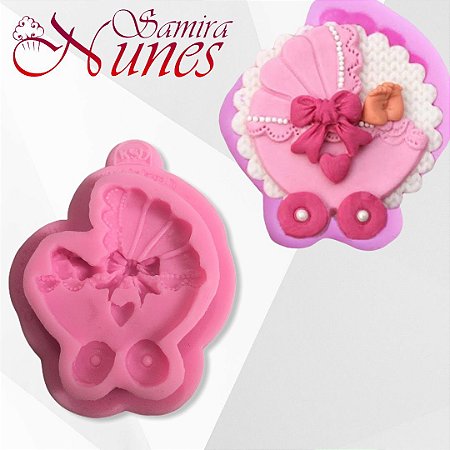 Molde de Silicone Carrinho de Bebê