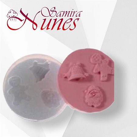 Molde de Silicone Trio de Natal Flexarte