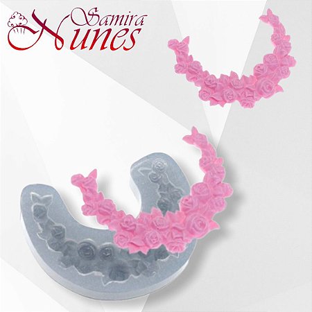 Molde de Silicone Ramo de Flores Flexarte