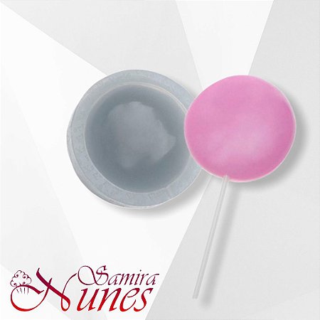 Molde de Silicone Pirulito Bolachão Flexarte