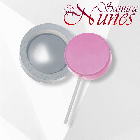 Molde de Silicone Pirulito Redondo GRANDE