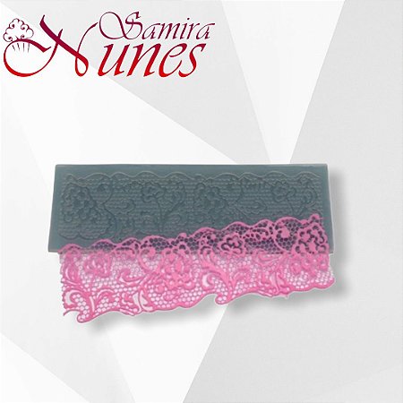 Molde de Silicone Renda Retangular Flexarte - M-012
