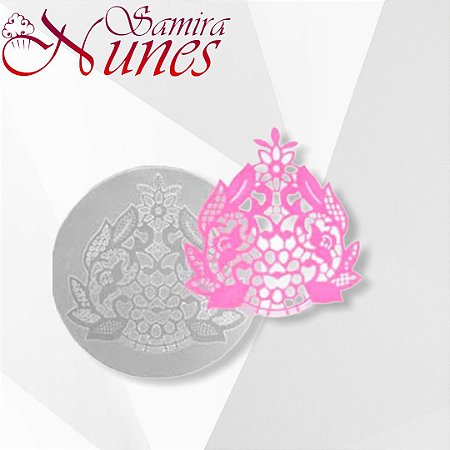 Molde de Silicone Renda Oval Flexarte