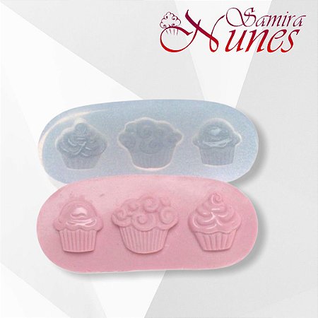 Molde de Silicone Trio de Cupcake Flexarte