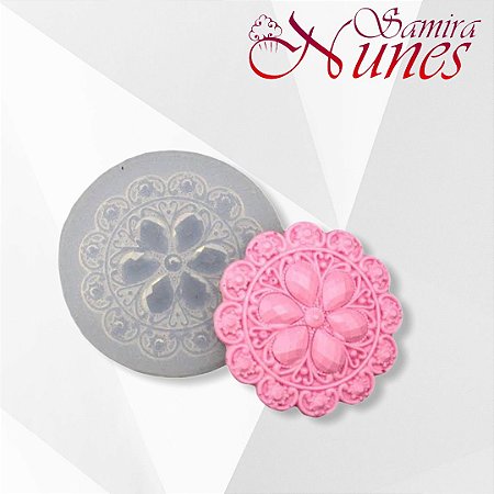 Molde de Silicone Medalhão de Jóias Flexarte