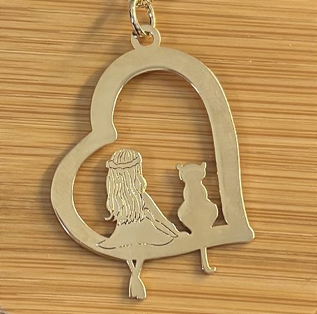 Coracao Menina Gato