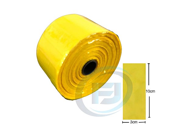 Bobina Unitarização de Medicamentos 3x10 Amarela Picotada S/ Fita Rolo com 10.000 FJ