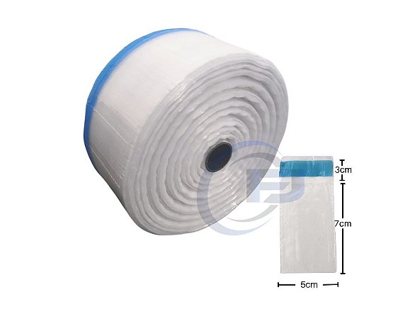 Bobina Unitarização de Medicamentos 5x7 Transparente Picotada C/ Fita Inviolável Rolo com 10.000 FJ