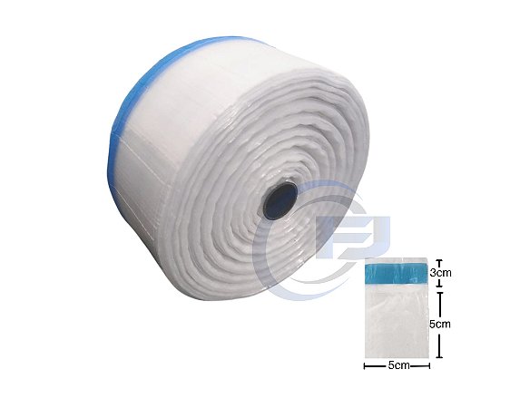 Bobina Unitarização de Medicamentos 5x5 Transparente Picotada C/ Fita Inviolável Rolo com 10.000 FJ