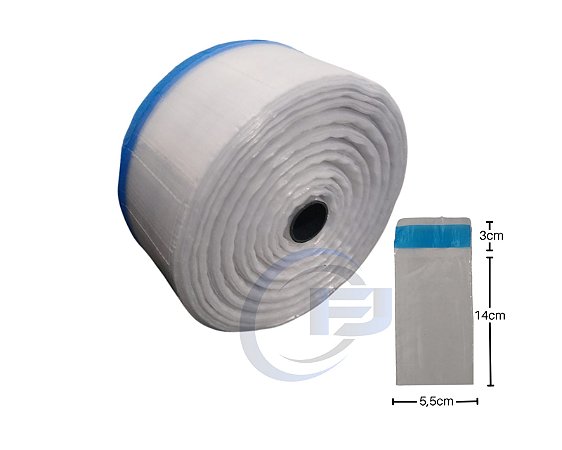 Bobina Unitarização de Medicamentos 5,5x14 Transparente Picotada C/ Fita Inviolável Rolo com 5.000 FJ