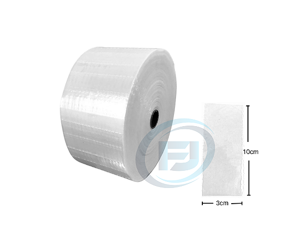 Bobina Unitarização de Medicamentos 3x10 Transparente Picotada S/ fita Rolo com 5.000 FJ