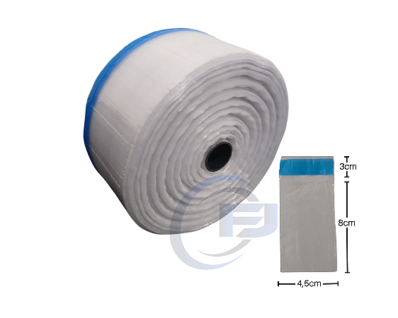 Bobina Unitarização de Medicamentos 4,5x8 Branco Leitoso Picotada C/ Fita Inviolável Rolo com 10.000 FJ