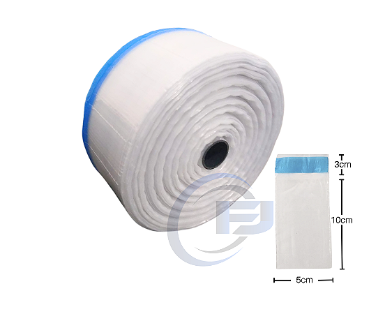 Bobina Unitarização de Medicamentos 5x10 Transparente Picotada C/ Fita Inviolável Rolo com 10.000 FJ