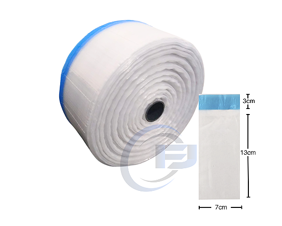 Bobina Unitarização de Medicamentos 7x13 Transparente Picotada C/ Fita Inviolável Rolo com 5.000 FJ