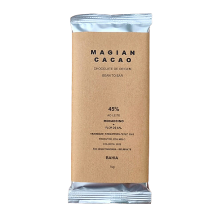 Barra de Chocolate Mocacinno + Flor de Sal - Magian Cacao