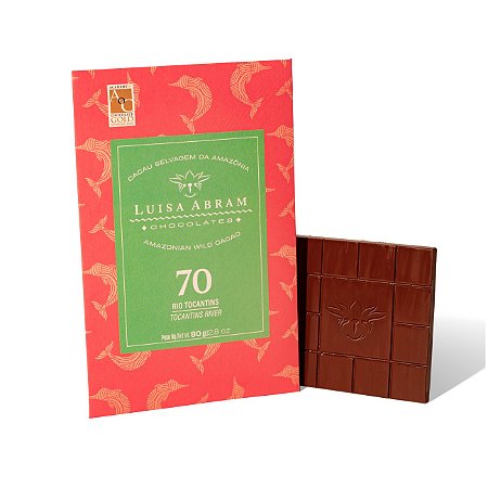Barra de Chocolate 70% Cacau Selvagem - Rio Tocantins - Luisa Abram
