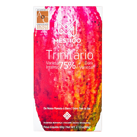 Barra de Chocolate 75% Cacau Trinitário - Mestiço